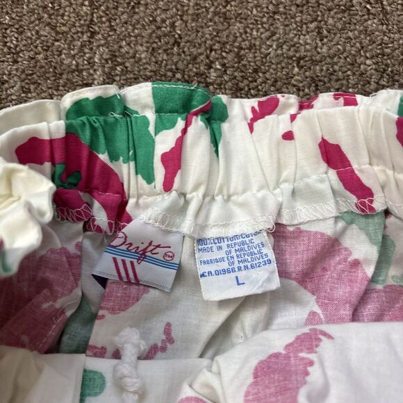 New Vintage 80s 90s SEA DRIFT Cotton Blue Tropical Swim Trunks Shorts L NOS VTG - Picture 6 of 12